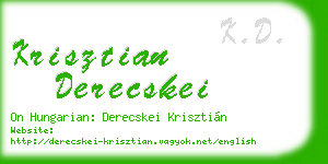 krisztian derecskei business card